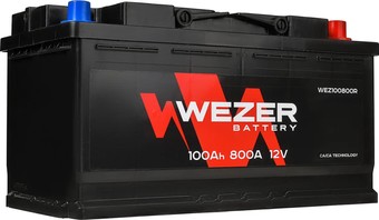 Автомобильный аккумулятор Wezer WEZ100800R (100 А·ч)