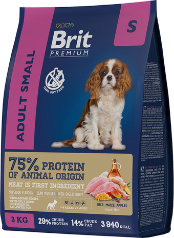 Сухой корм для собак Brit Premium Dog Adult Small курица 1 кг