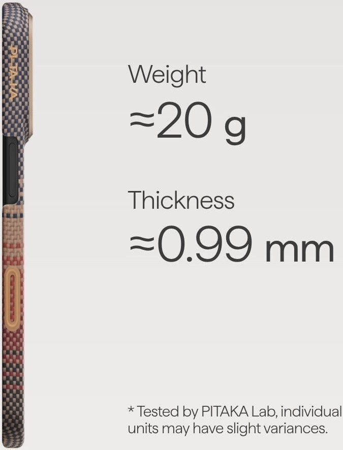 Чехол для телефона Pitaka Ultra-Slim для iPhone 17 Pro Max (Sunset)