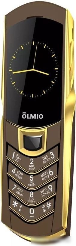 Кнопочный телефон Olmio K08 (кофе/золото)