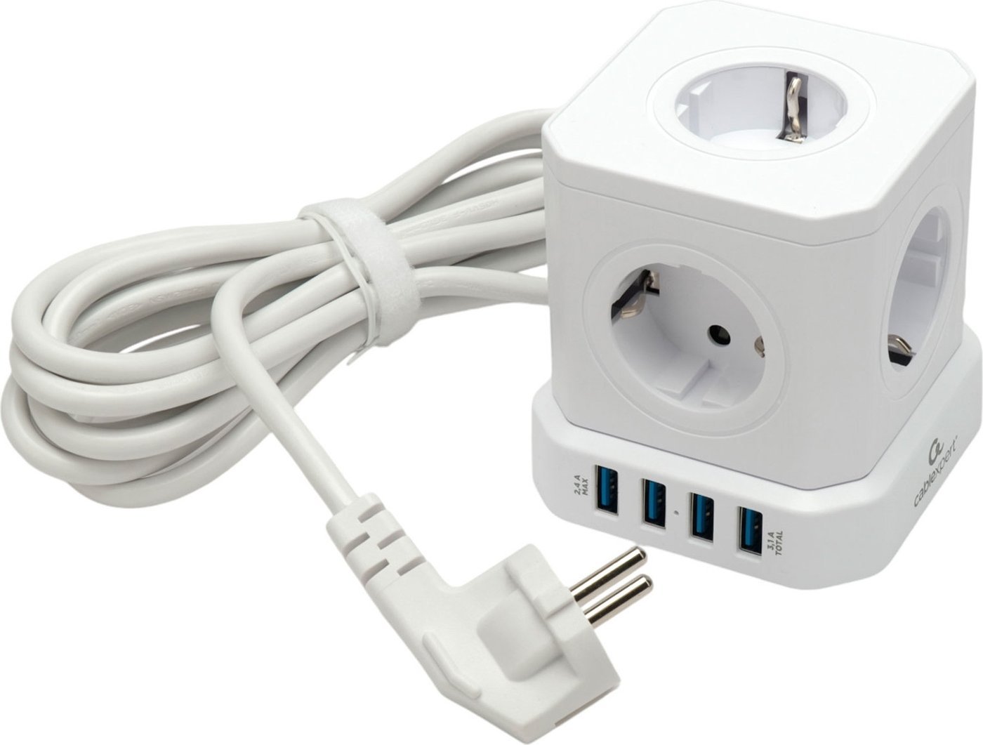 Сетевой фильтр Cablexpert TWR-5-U4-W-3