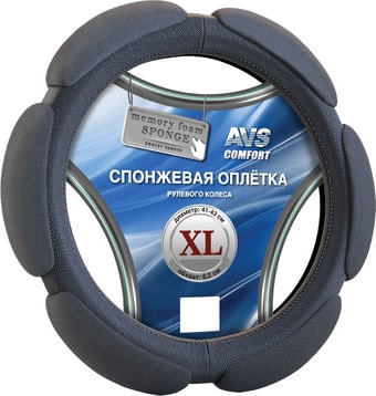 Оплетка на руль AVS SP-426XL-B
