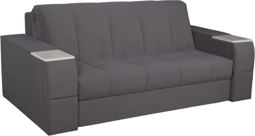 Диван DiArt Джаз 1550 с подлокотниками Бруклин (велюр Selfie grey/прав/крафт)