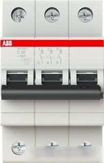 Выключатель автоматический ABB SH203-C50 3P 50А 2CDS213001R0504