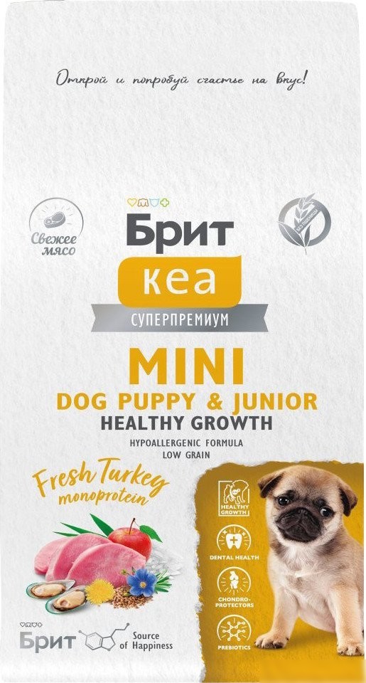 Сухой корм для собак Brit Кеа Mini Dog Puppy&Junior Healthy Growth Monoprotein 1.5 кг