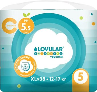 Трусики-подгузники Lovular Витаминка XL 12-17 кг (38 шт)