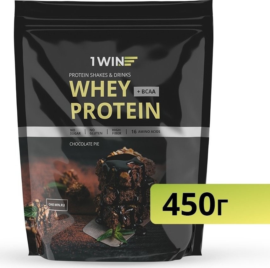 Протеин сывороточный (концентрат) 1WIN Whey Protein (шоколадный пирог, 450г)
