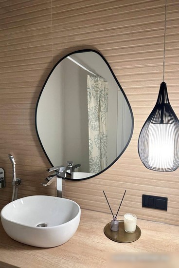 Зеркало eMZe Led с подсветкой и УФ-окантовкой 76x92 LED.UV.NF.76.92.CHE.4K (черный)