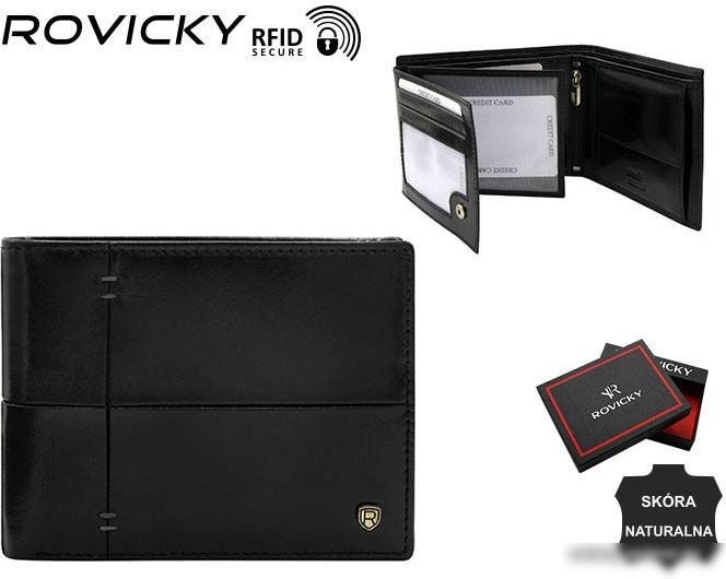 Кошелек Cedar Rovicky N992-RVTS (черный/серый)