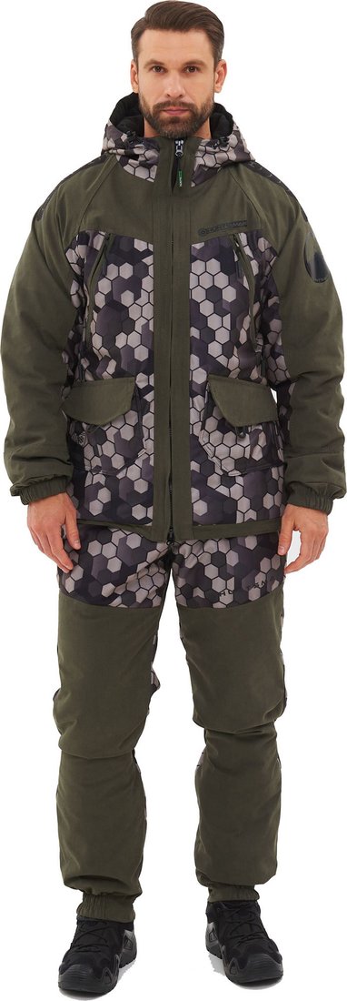 Костюм Huntsman Горка Люкс -15°C Хаки/002 Исландия/Alova (р.60-62/182-188)