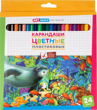 Набор цветных карандашей ArtSpace Подводный мир 259769 (24 цв)