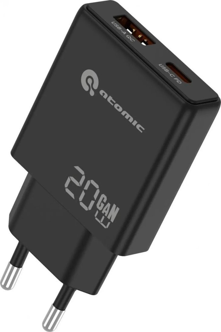 Сетевое зарядное Atomic Blade G203 GAN 20W (черный)
