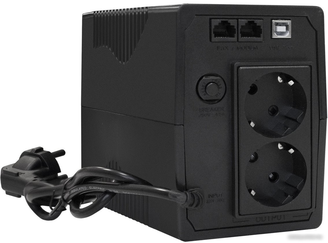 Источник бесперебойного питания ExeGate Power Smart ULB-850.LCD.AVR.2SH.RJ.USB EP285478RUS