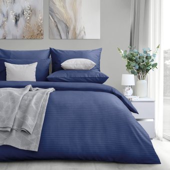 Постельное белье Verossa Stripe Евро 929792 (50x70, 2шт, 70x70, 2 шт, Indigo)