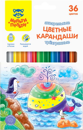 Набор цветных карандашей Мульти-пульти Невероятные приключения CP_41152 (36 цветов)