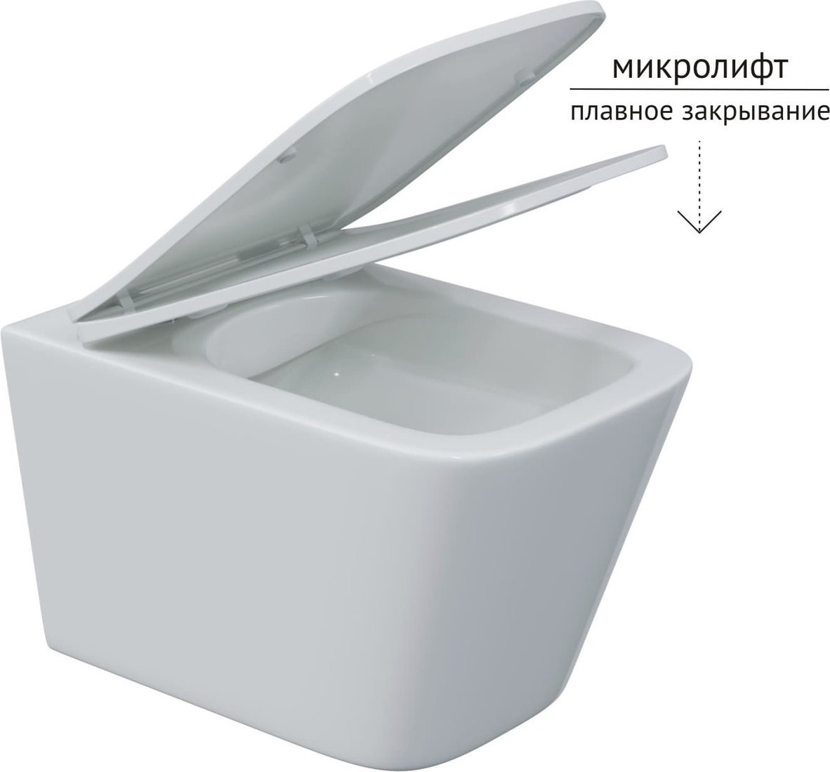 Унитаз подвесной Berges Wasserhaus Floe S Rimless + Visam Slim 525 EX-043242 (с сиденьем)