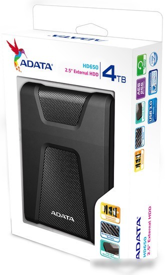 Внешний жесткий диск A-Data HD650 4TB (черный)