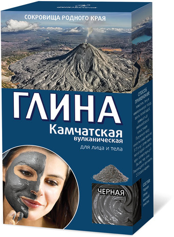 Глина Глина косметическая для тела Черная Камчатская вулканическая 100 г