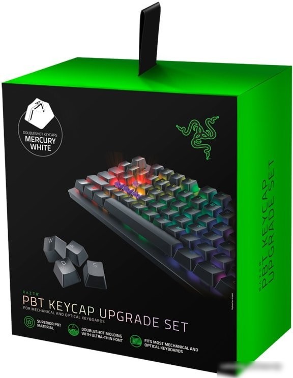 Набор кейкапов Razer PBT Keycap Upgrade Set Mercury White