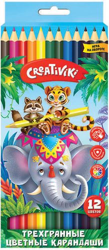 Набор цветных карандашей Creativiki КЦТ12КР (12 цветов)