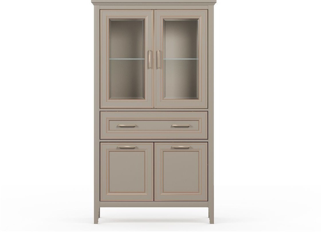 Шкаф-витрина BRW Classic REG2W2D1S/170 (глиняный серый)