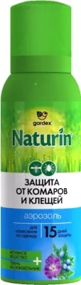 Аэрозоль от насекомых Gardex Naturin N002 от комаров и клещей 100 мл