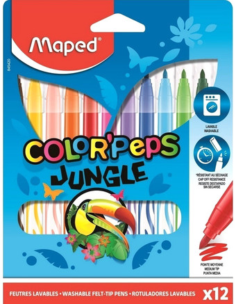 Фломастеры Maped Jungle 845420 (12шт)