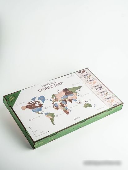 Пазл Woodary Карта мира на английском языке XL 3191