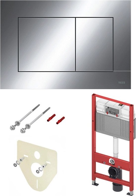 Унитаз подвесной Grossman GR-4410SQ + TECE Kit 9400412 (с кнопкой)