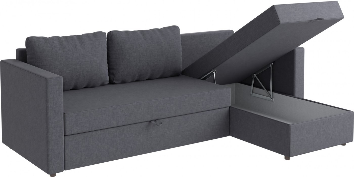 Угловой диван Mio Tesoro Тилаус короткий подлокотник (Dark Grey)