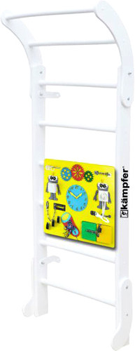 Детский спортивный комплекс Kampfer Baby Step Busyboard (жемчужный/бизиборд желтый)