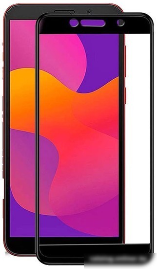 Защитное стекло Case Full Glue для Huawei Y5p/Honor 9S (черный глянец)