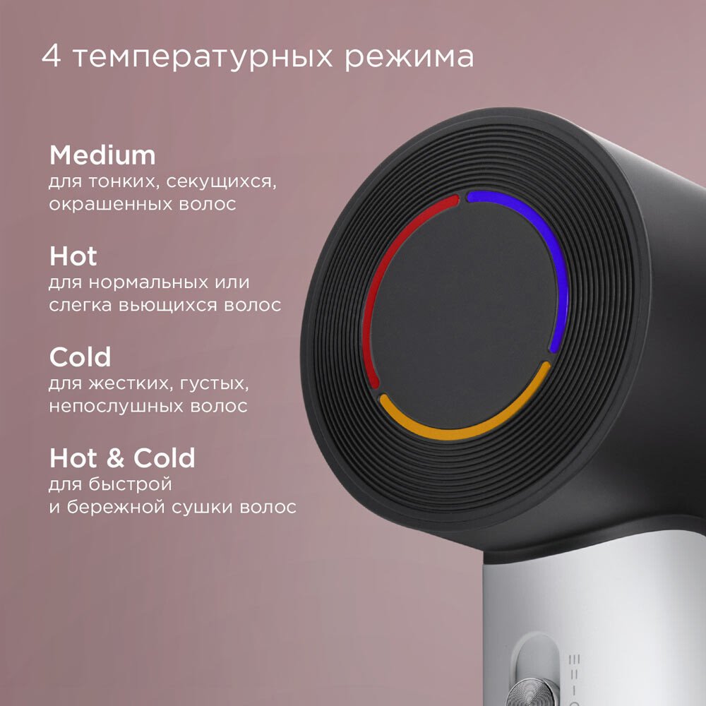 Фен Redmond (Редмонд) HD1703 (черный/белый)