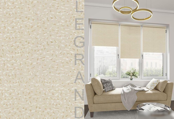 Рулонные шторы Legrand Блэкаут Кристалл 72.5x175 (крем)