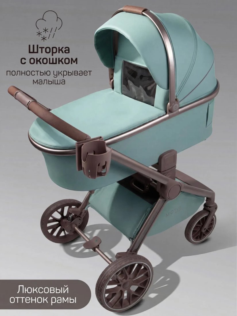 Универсальная коляска Amarobaby 2в1 Motus Premium Ecco Exclusive AB26-10MOTUSF/52 (лагуна)