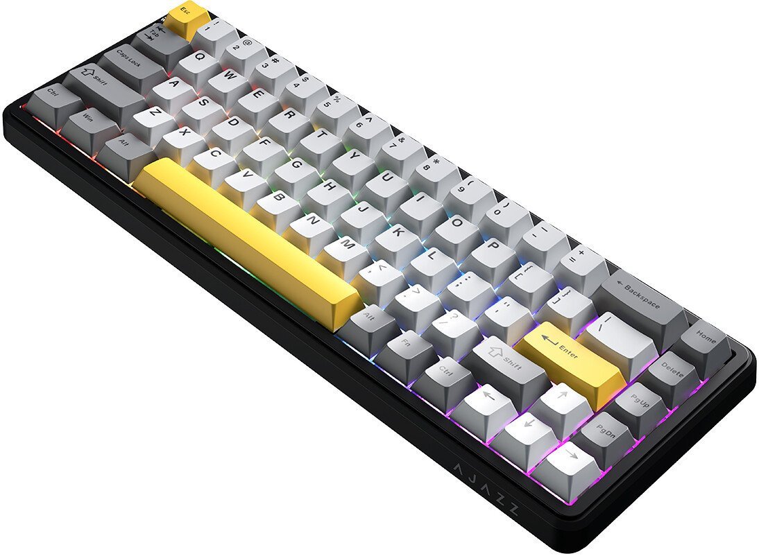 Клавиатура Ajazz AK680 Max (черный/серый/желтый)