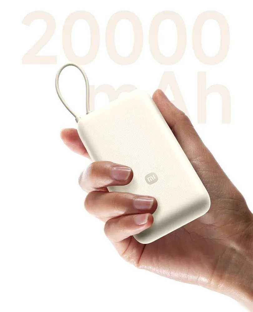 Внешний аккумулятор Xiaomi Power Bank 33W PB2030MI 20000mAh (бежевый, международная версия)