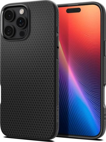 Чехол для телефона Spigen Liquid Air для iPhone 16 Pro Matte Black