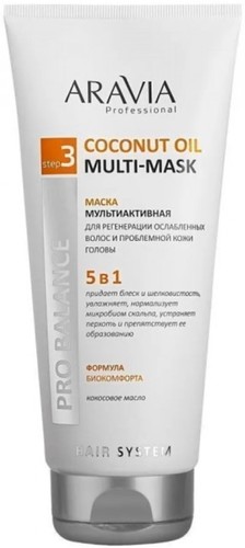 Маска Aravia Professional Мультиактивная 5в1 для регенерации ослабленных волос 200 мл