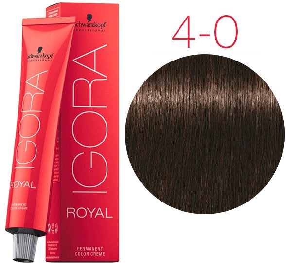 Крем-краска для волос Schwarzkopf Professional Igora Royal Permanent Color Creme 4-0 60 мл