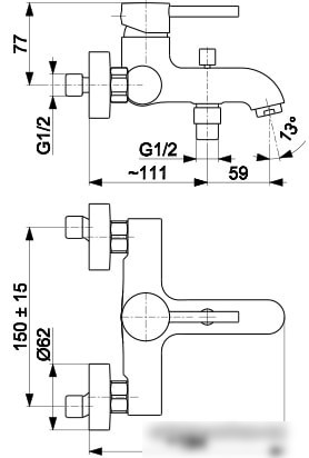 Смеситель Armatura Moza Black 5034-010-81