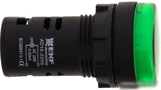 Лампа сигнальная EKF AD16-22HS LEDM-AD16-G-24 (зеленый)