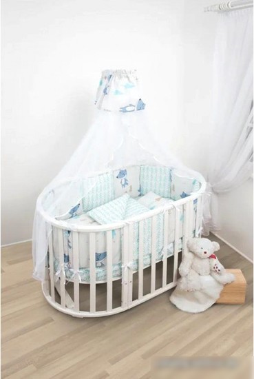 Постельное белье Amarobaby В лесу (12 подушек, серый)