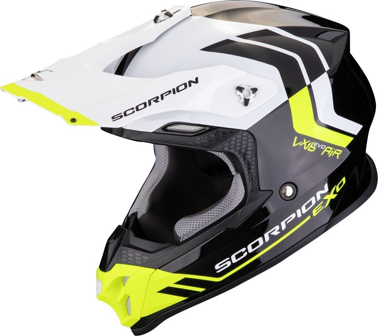 Мотошлем Scorpion Exo Vx-16 Evo Air Fusion (р. 2XL, черный/желтый неон)
