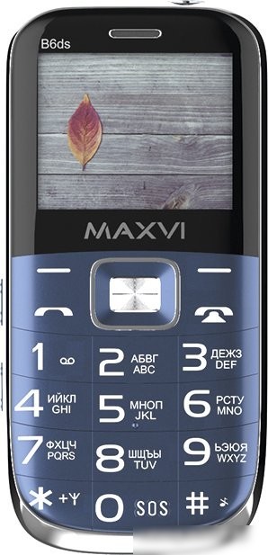 Кнопочный телефон Maxvi B6ds (синий)