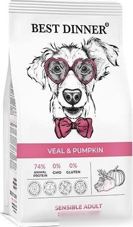 Сухой корм для собак Best Dinner Adult Sensible Medium&Maxi Veal&Pumpkin (3 кг)