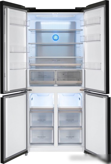 Четырёхдверный холодильник Hiberg RFQ-600DX NFGB Inverter