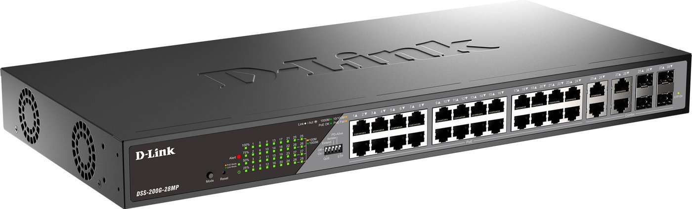 Управляемый коммутатор 2-го уровня D-Link DSS-200G-28MP/A1A