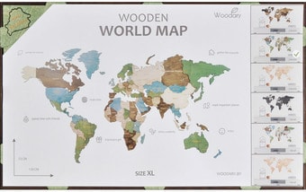 Пазл Woodary Карта мира XL 3140