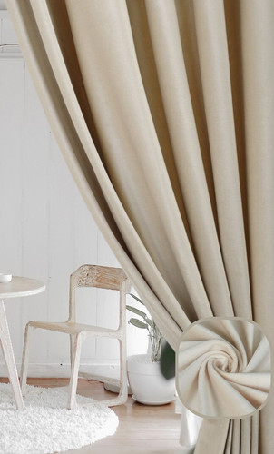Комплект штор Soft Lines Бархат 9138-E4 2x2.4 м (молочный, 2 шт)